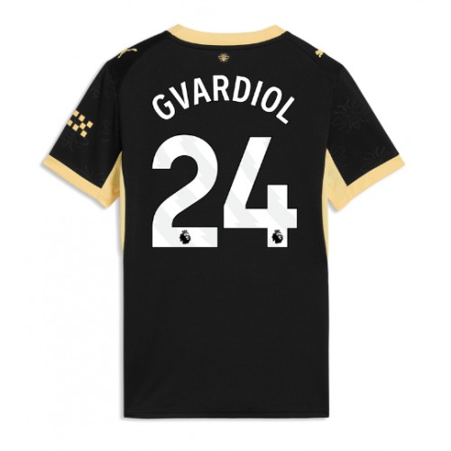 Dres Manchester City Josko Gvardiol #24 Gostujuci za Žensko 2026-27 Kratak Rukav